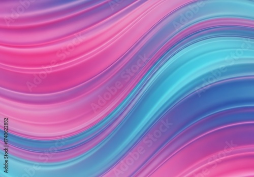 Wallpaper Mural Abstract fluid wave background with pink and blue gradient colors Torontodigital.ca
