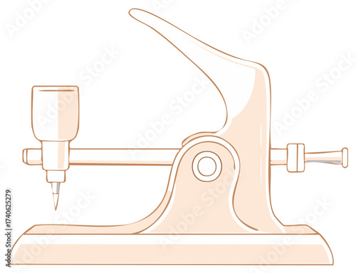 Vintage Press Tool Illustration for Cutting or Embossing Craft Projects