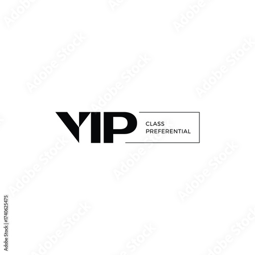 VIP logo with a unified concept and sophisticated cuts gives a luxurious and cool impression.