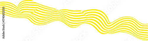 Abstract Yellow and White Wavy Stripes Background with Optical Illusion Effect