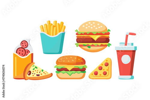 Fast food vector illustration for your project
