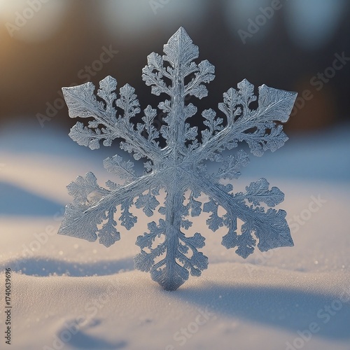 Snow Flake 3D Holograph Gradient Color 