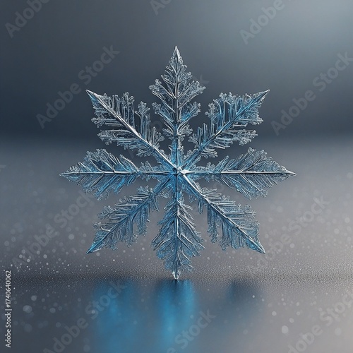 Snow Flake 3D Holograph Gradient Color 