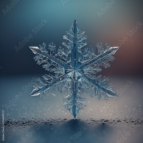 Snow Flake 3D Holograph Gradient Color 