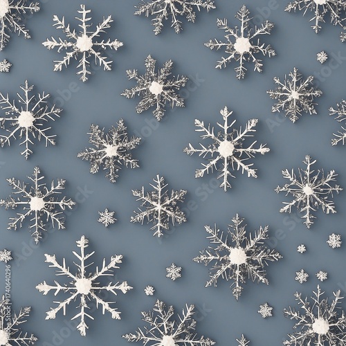 Snow Flake 3D Holograph Gradient Color 