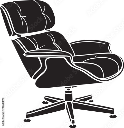 black and white chair