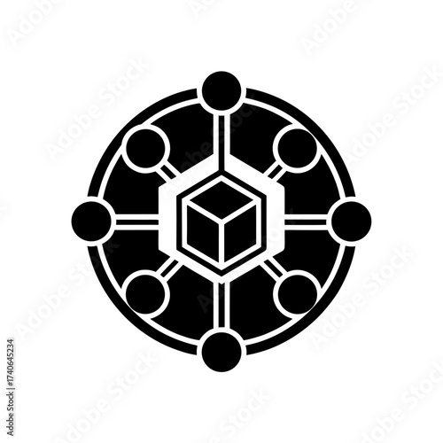 node empowering in telecom icon