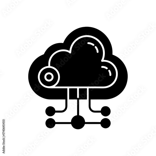 cloud based cloud computing engagement icon