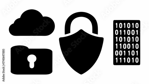 vector illustration of security icons