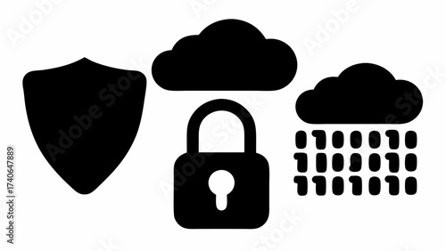 set of security icons
