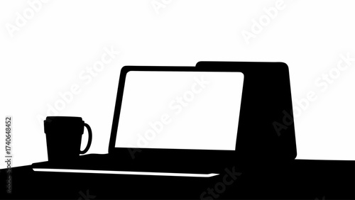 tablet pc with blank screen