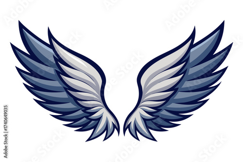 Wallpaper Mural vector illustration of wings Torontodigital.ca