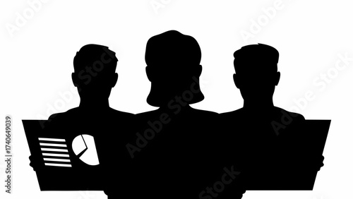 silhouette of a man in a suit