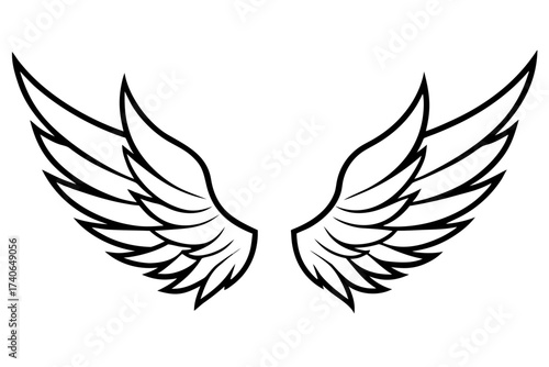 Wallpaper Mural wings vector illustration Torontodigital.ca