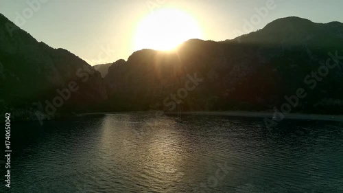 Sonnenuntergang Olimpos Plajı Olympos Strand Kemer Antalya
