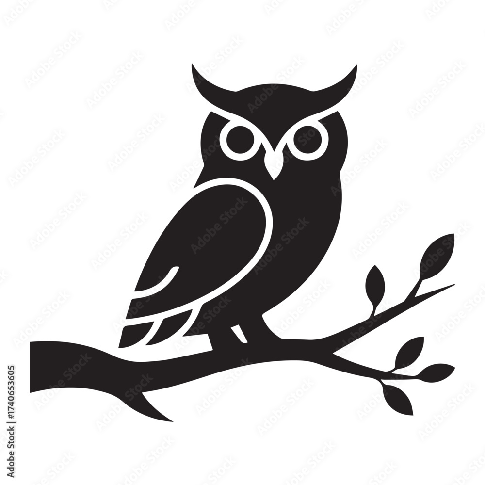 Fototapeta premium owl on branch