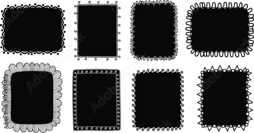 Collection of eight decorative frames