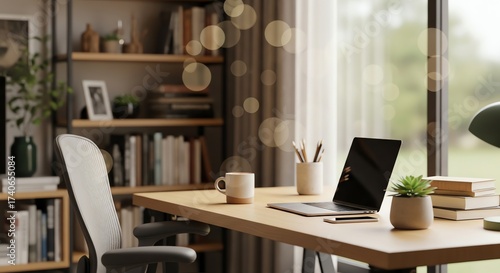 Modern Home Office Workspace for Digital Design