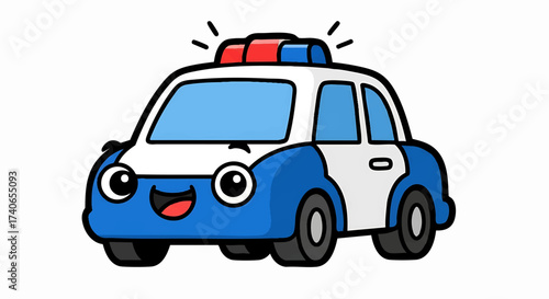 cute police car vector icon