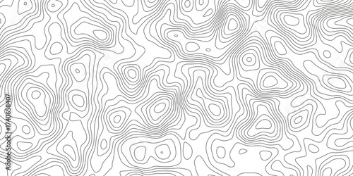 Topographic map background with geographic grid for hiking and mountain sport. luxury topographic wavy pattern and geographic grid map design. paper texture Imitation of a geographical map shade.