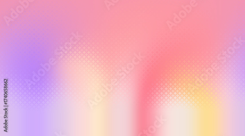 Delicate Gradient Circles Pattern Backdrop in Pink, Purple, Peach and Yellow Hues