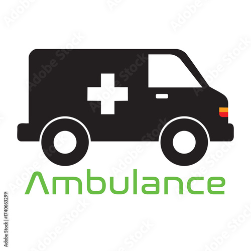 Ambulance Vector Illustration Emergency Medical Service Transportation