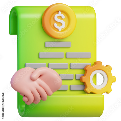 Business Partnership 3D Illustration