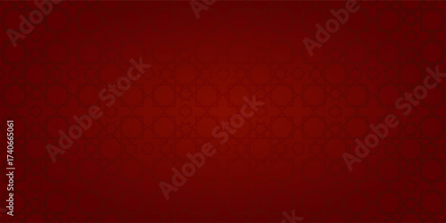 red background with islamic ornament