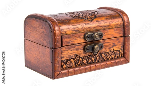 Small wooden treasure chest