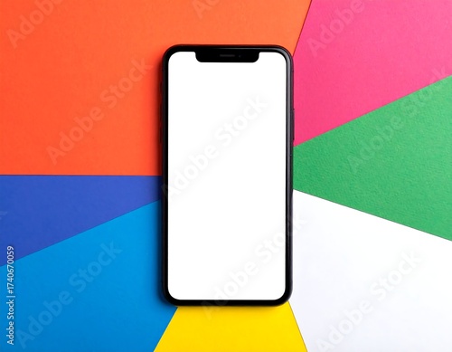 Smartphone on colorful background (1)