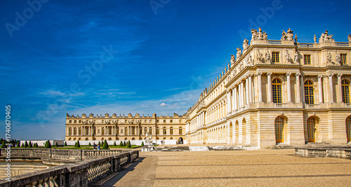 Versailles, France-May 2014,Palace of Versailles  France. Versailles Chateau exterior in a sunny day