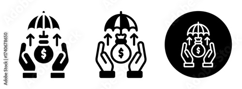 Capital Preservation Icon Collection Glyph & Mixed Style