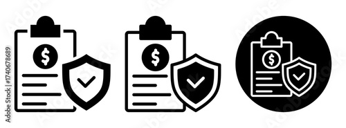 Economic Policy Icon Collection Glyph & Mixed Style