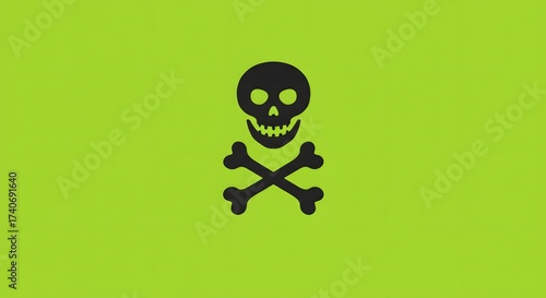 Skull and Crossbones Symbol of Danger and Death