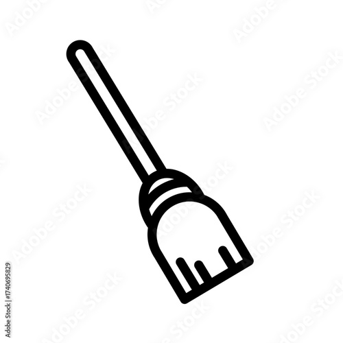flying broom witch icon