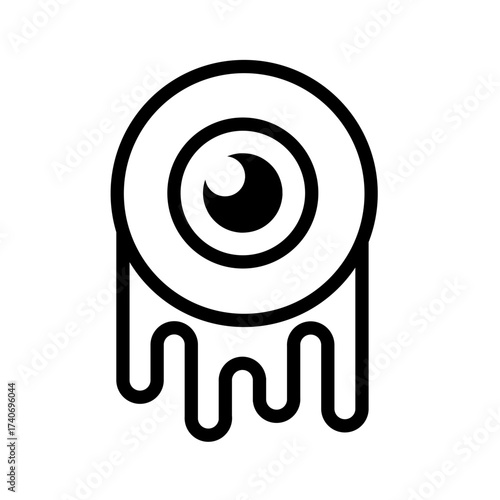 bloody eye halloween icon