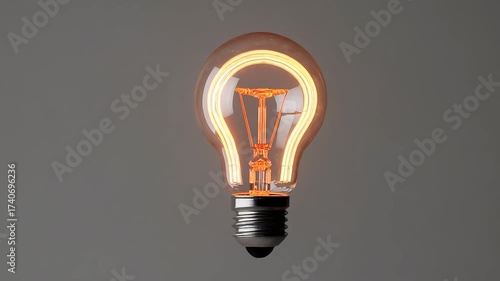 Wallpaper Mural Light bulb glowing on red background in the dark. Torontodigital.ca