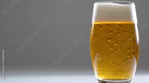 Wallpaper Mural Glass of beer on dark background with foam and bubbles. Torontodigital.ca