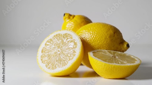 Wallpaper Mural Fresh yellow lemons isolated on white background. Torontodigital.ca