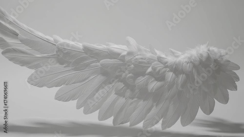 Wallpaper Mural White feather isolated on black background. Torontodigital.ca