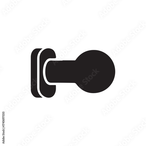 doorknob vector icon on white back ground
