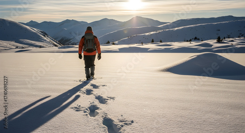 walking on the snow
