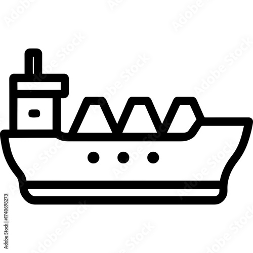 Minimalistic bulk carrier icon