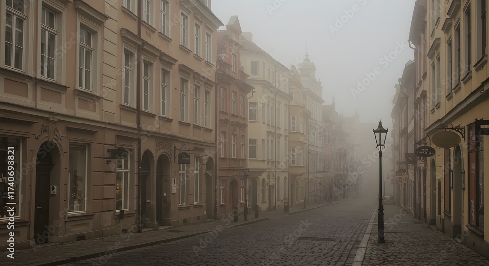 Obraz premium narrow street in the old town of gdansk poland