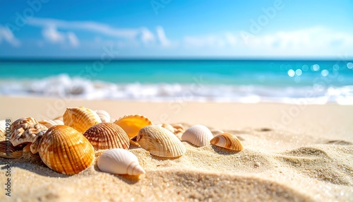 Wallpaper Mural Seashells on a sunny beach Torontodigital.ca