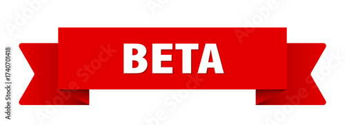beta ribbon isolated on transparent background. beta ribbon