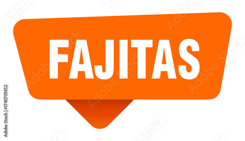 fajitas sticker. fajitas orange sign isolated on transpatent background