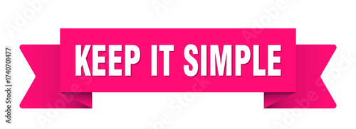 keep it simple ribbon isolated on transparent background. keep it simple ribbon