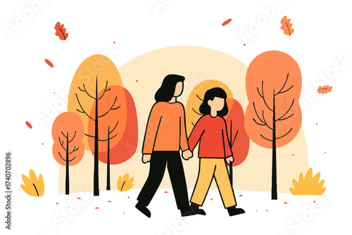 group of people walking in the park