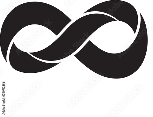 Timeless flow of neverending possibilities beckons with this elegant, modern infinity symbol perfect for branding and spiritual designs